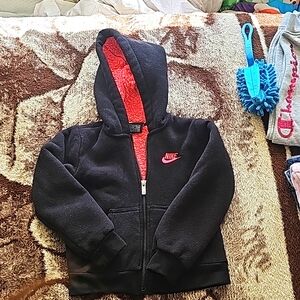 Nike fleece lined sherpa girl's hoodie